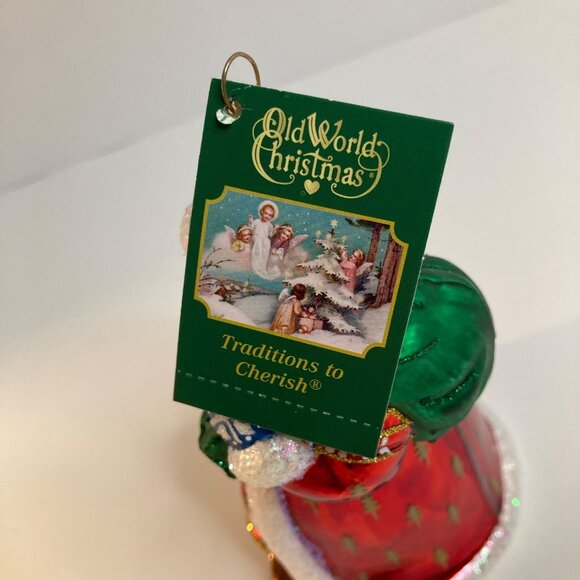 Old World Christmas Nordic Santa Blown Glass Christmas Ornament 5" NWT - Picture 6 of 8